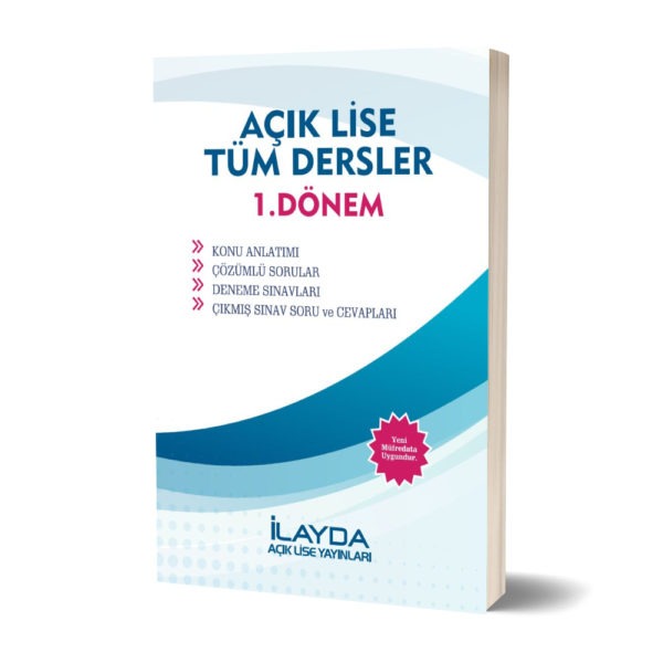 1. Dönem Tüm Dersler Konu Anlatımlı Açık Lise Soru Bankası Kitabı