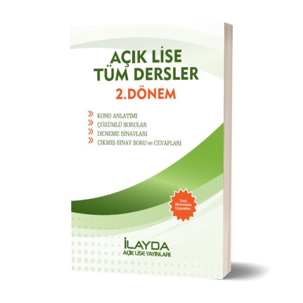 2. Dönem Tüm Dersler Konu Anlatımlı Açık Lise Soru Bankası Kitabı