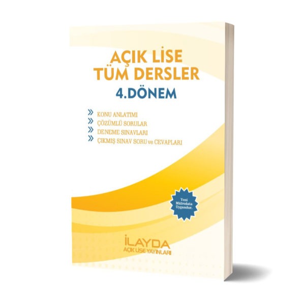 4. Dönem Tüm Dersler Konu Anlatımlı Açık Lise Soru Bankası Kitabı