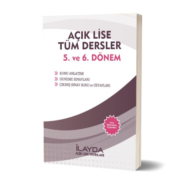 5. ve 6. Dönem Tüm Dersler Konu Anlatımlı Açık Lise Soru Bankası Kitabı